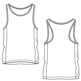 Fashion sewing patterns for Tank top GYM 2977